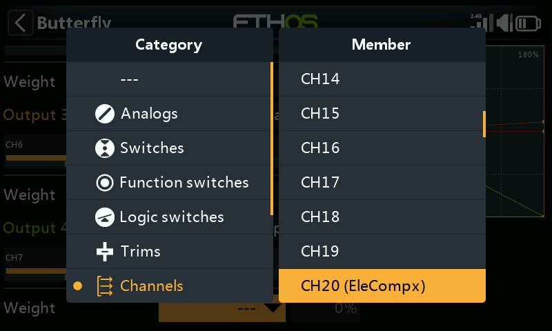 Elevator using CH20 as source