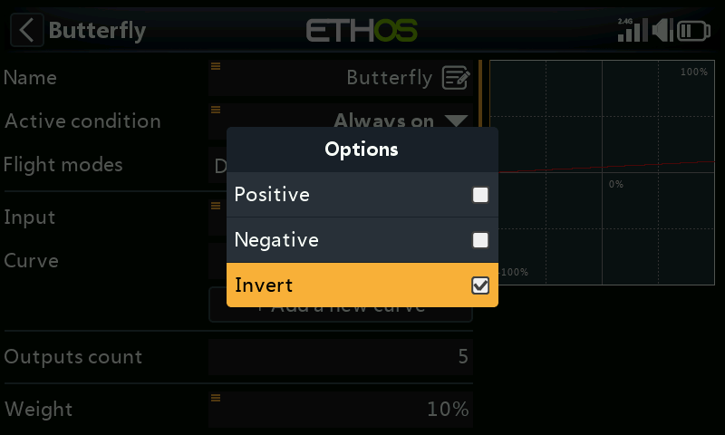 Invert throttle