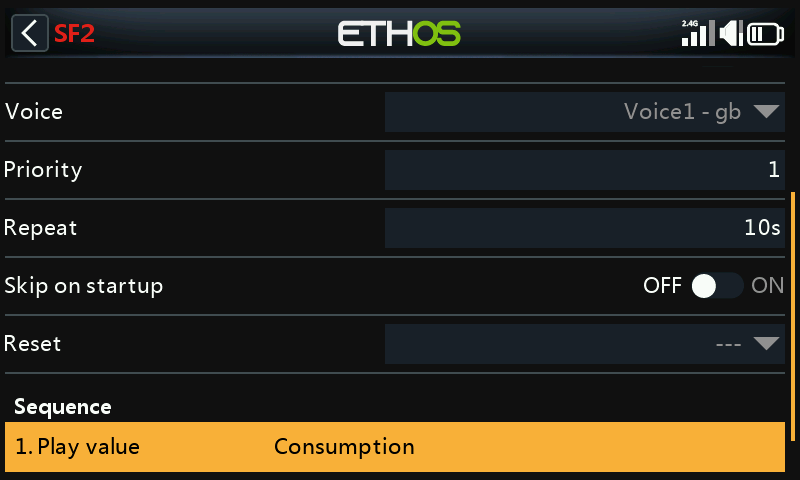 Play value: consumption on low battery