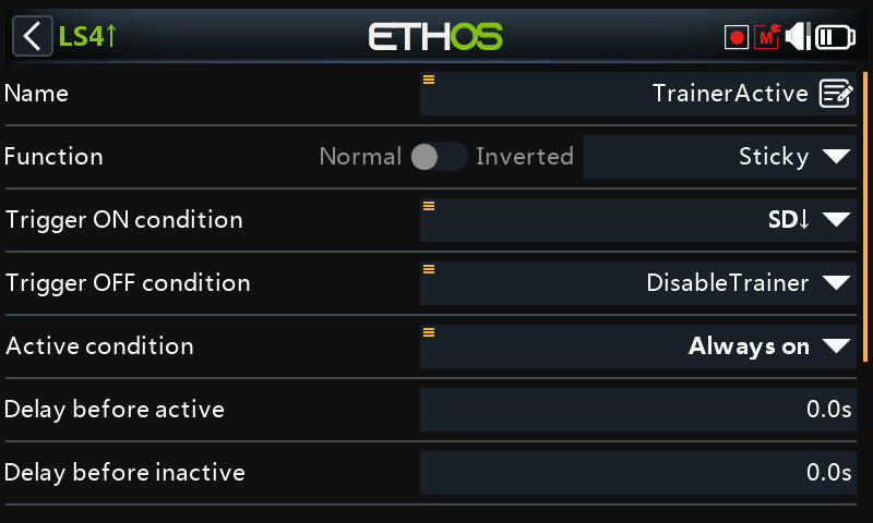 Trainer active