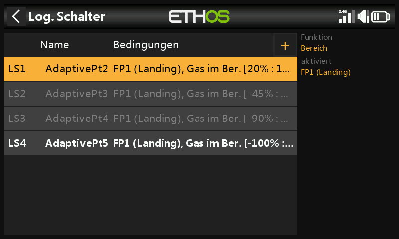 Logische Schalter für adaptive Punkte