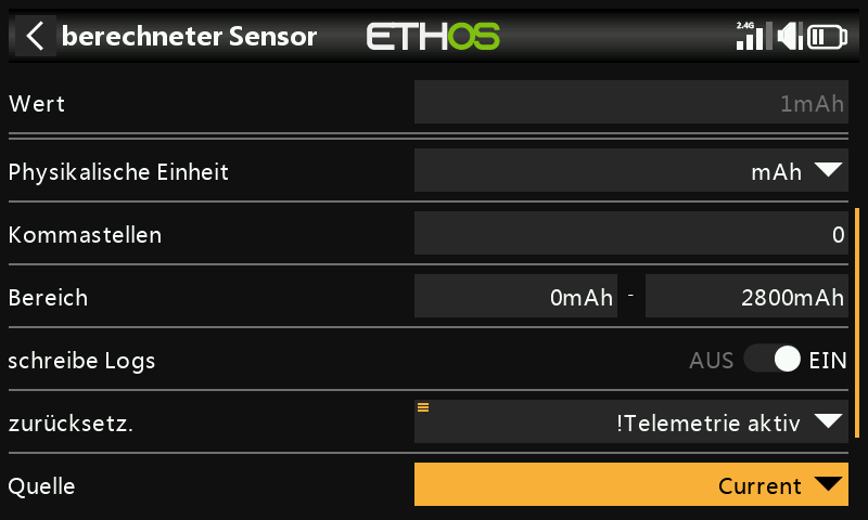 Sensor bearbeiten 2
