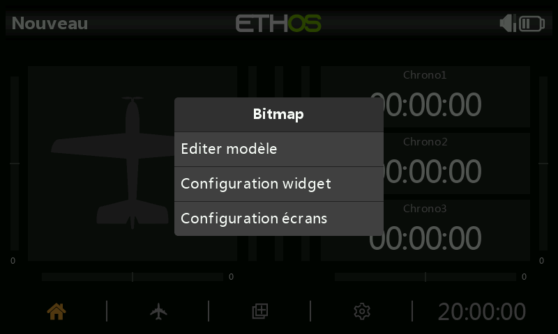 Options de configuration du widget