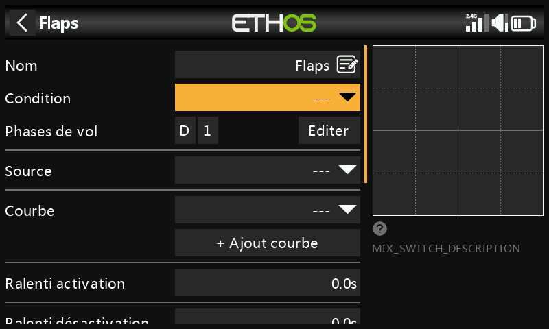 Désactivation du mixage volets
