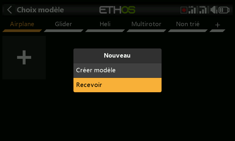 Recevoir un modèle