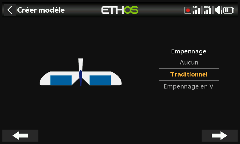 Assistant : type d'empennage