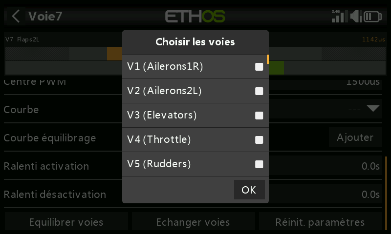 Choix des voies à équilibrer