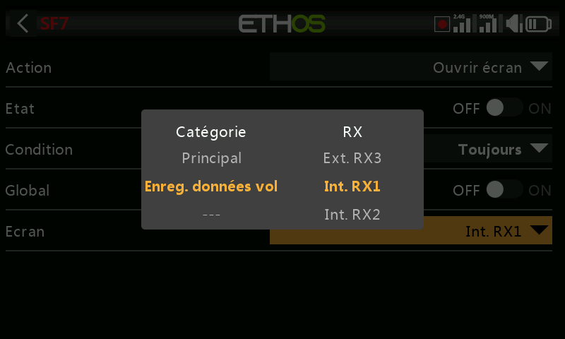 Options d'écran