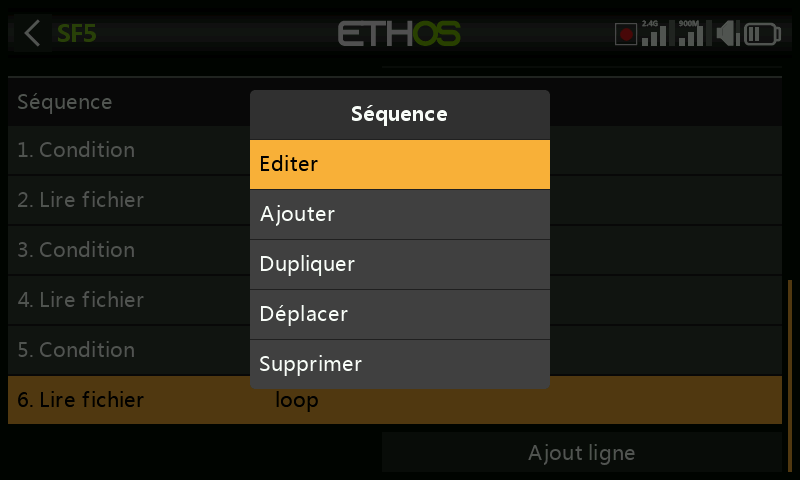 Gestion de la séquence