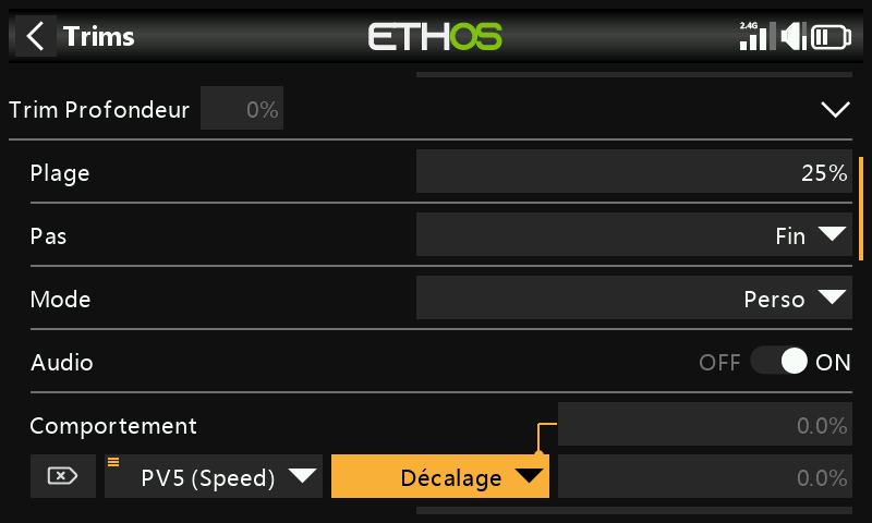 Décalage pour Speed