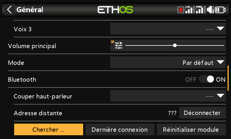 Appareil Bluetooth connecté