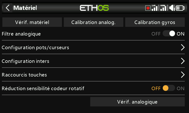 Option de l'encodeur (X20 Pro AW)