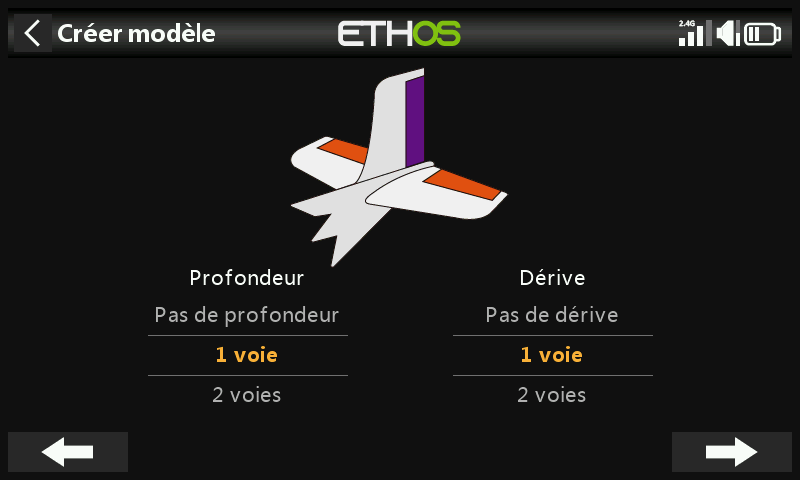 Voies profondeur/dérive