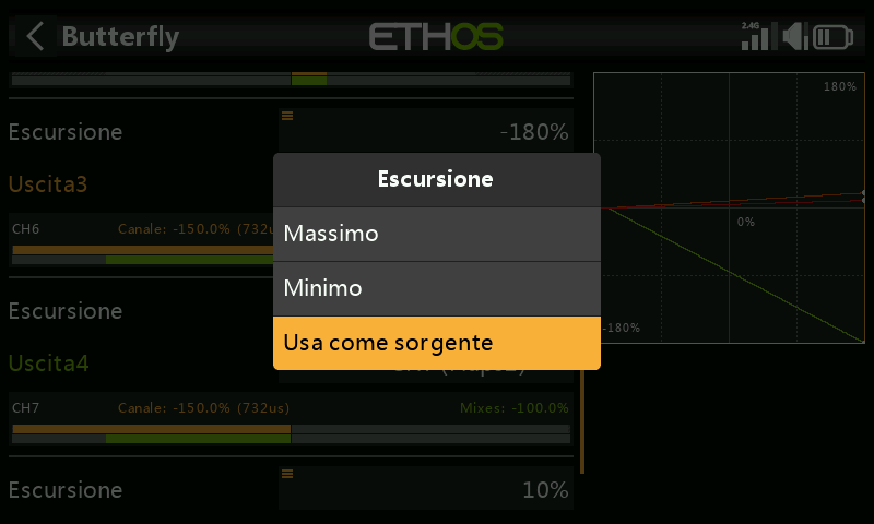 Selezione sorgente