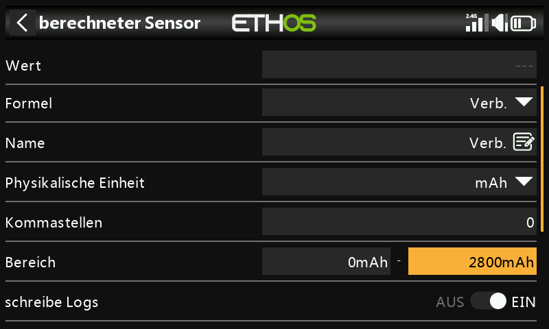 Sensor bearbeiten