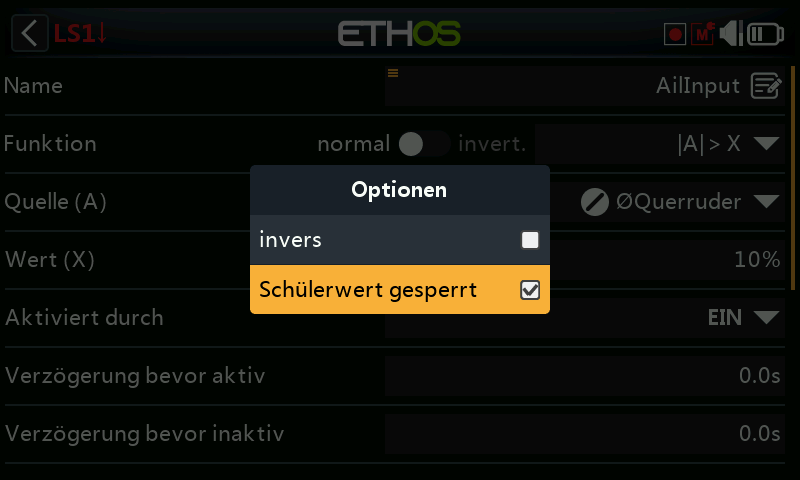 Trainer-Eingang ignorieren