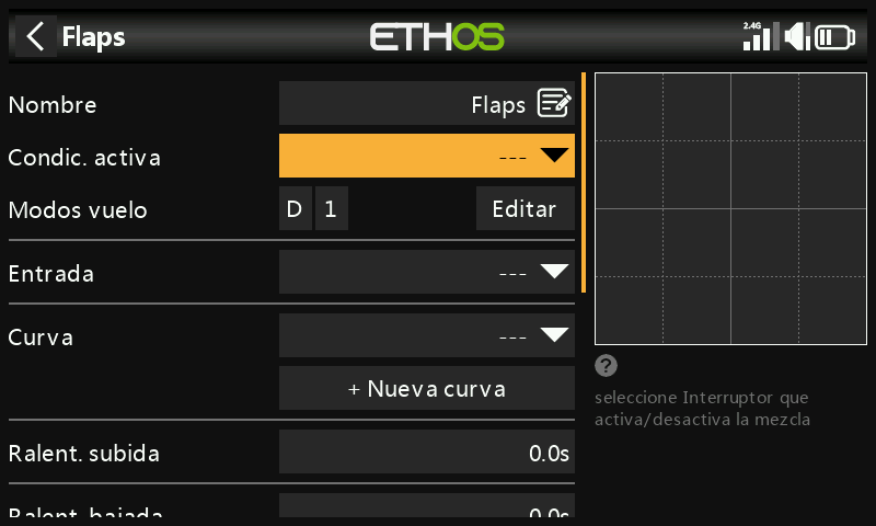 Desactivar la mezcla de flaps