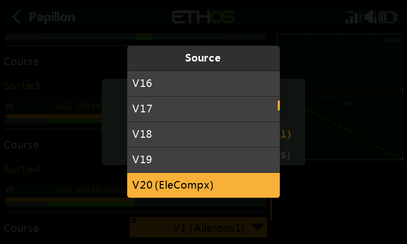 Profondeur utilisant CH20 comme source