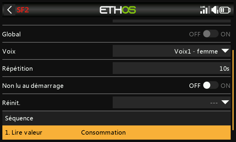 Play value : consumption sur batterie basse