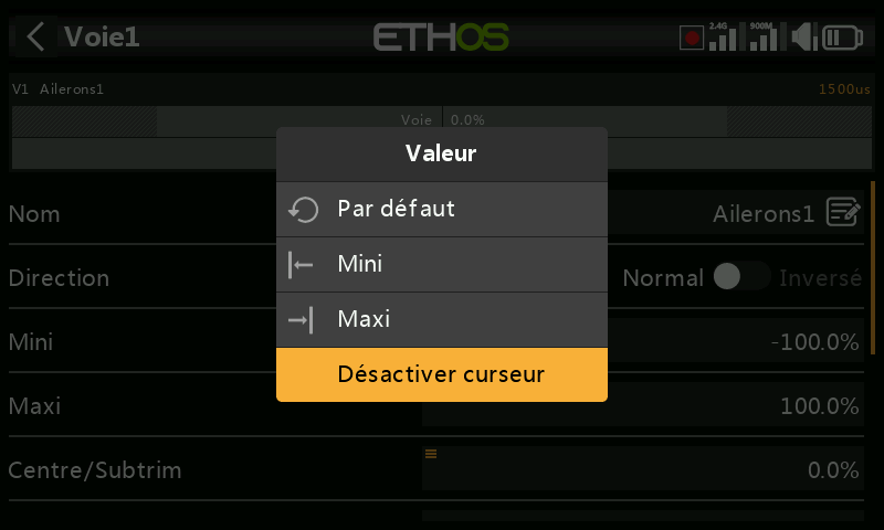 Retour au clavier de saisie