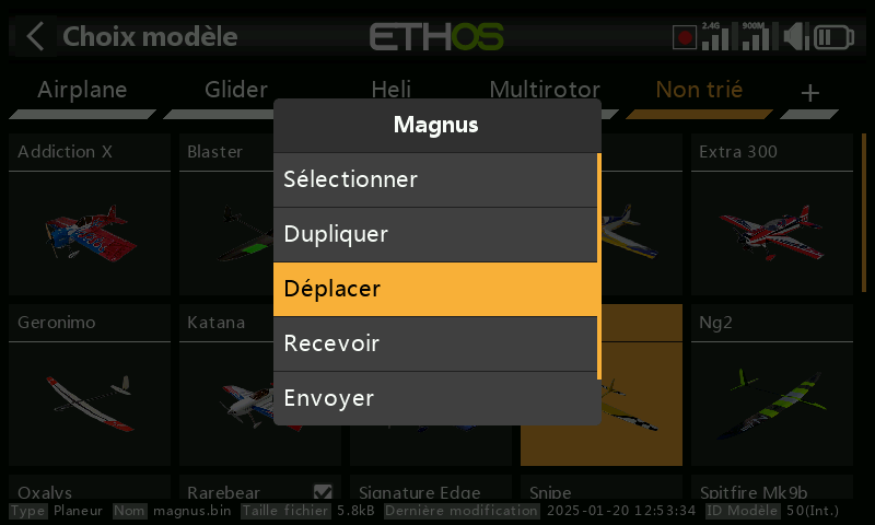 Changer de dossier