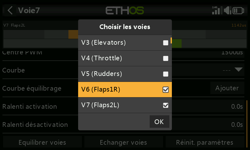 Choix de CH7/CH6