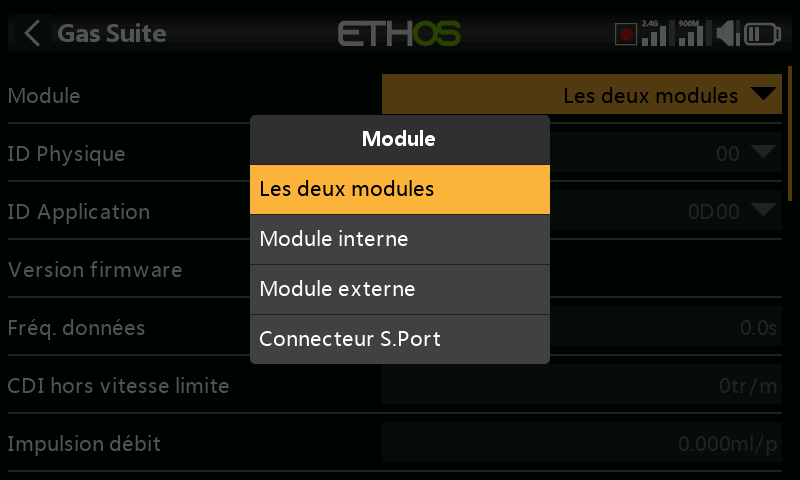 Choix du module