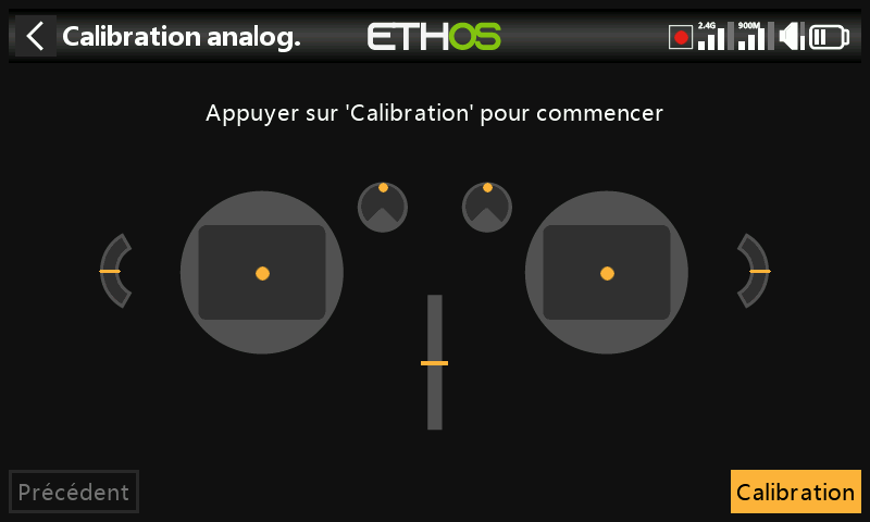 Calibrage manches / potentiomètres