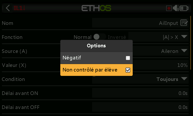 Ignorer l'entrée d'écolage